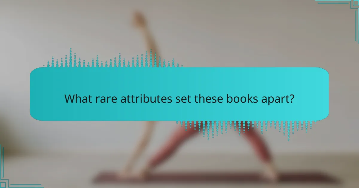 What rare attributes set these books apart?