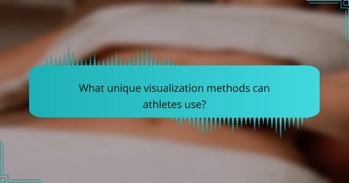 What unique visualization methods can athletes use?